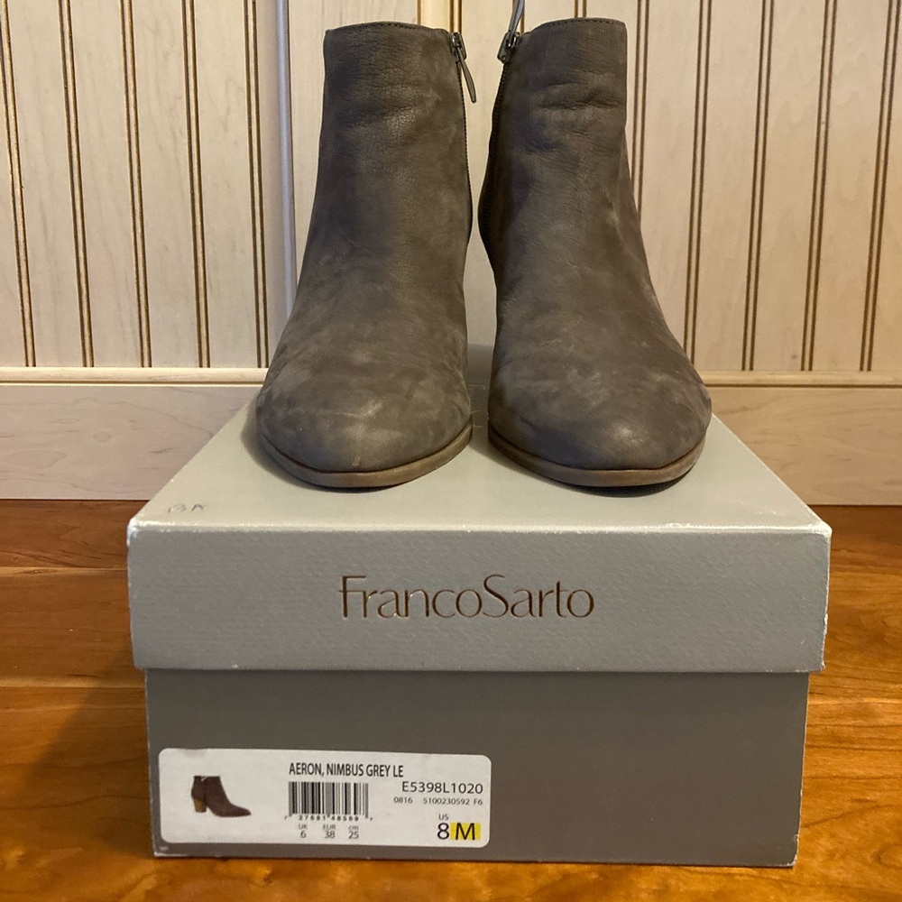 Franco Sarto Nimbus Gray Leather Boots